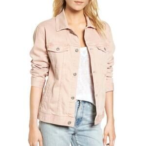 AG Adriano Goldschmied Nancy Denim Jacket in Years Weathered Rosy Rouge Size XS